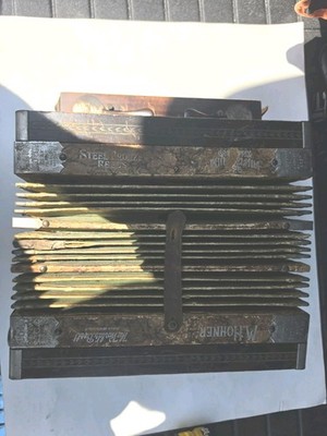 Vintage Hohner Accordion Made In Germany Steel Reeds 