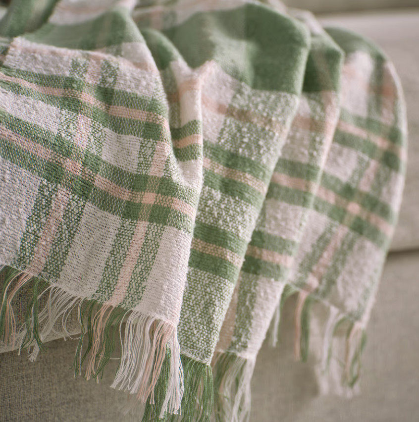 IKEA BISKOPSMOSSA Throw Green Off-White, 130x170 cm BISKOPSMÖSSA Brand NEW thumbnail 4