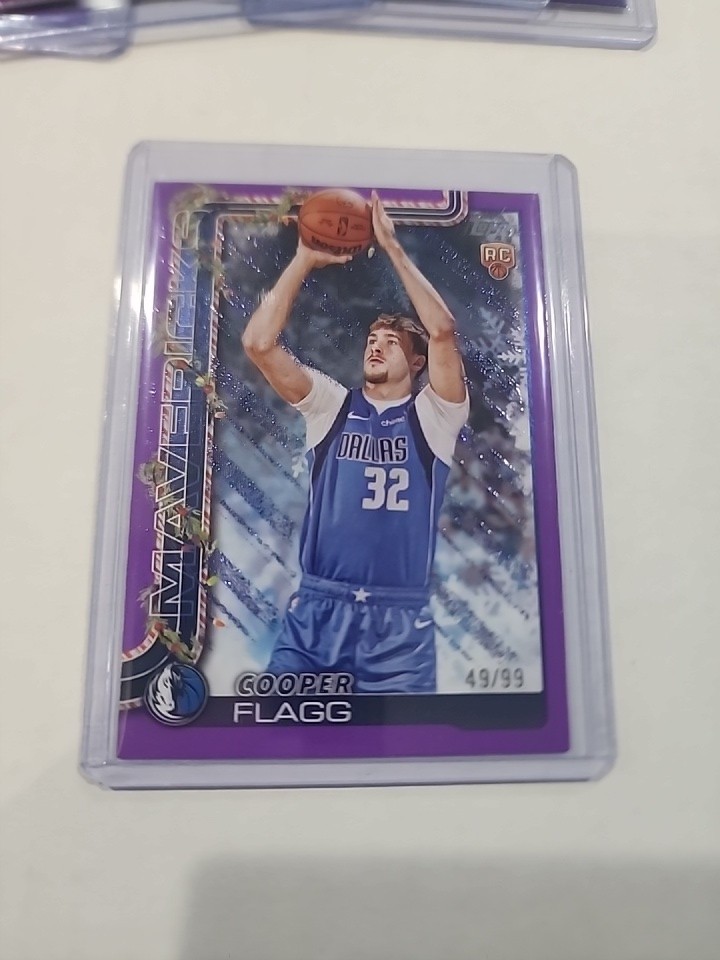 2025 Topps Holiday Cooper Flagg Purple 78/99 Rookie H161 Mavericks