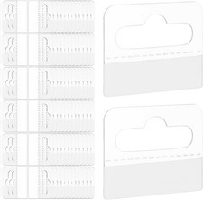 200 Pack Plastic Hang Tags Clear Slot Hole Self Adhesive Hanging Tabs 200pcs