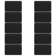 10 Pcs Black Aluminum Alloy Stamping Blanks 12.00 X 8.00 Cm Rectangle Tags