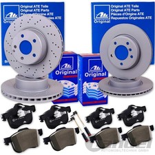 ATE BREMSSCHEIBEN + BEL&Auml;GE VORNE + HINTEN f&uuml;r MERCEDES C-KLASSE W204 S204 W207