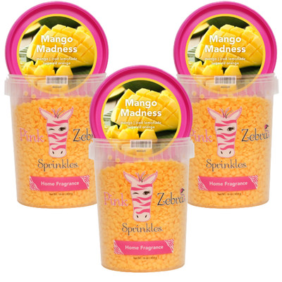 Pink Zebra Mango Madness Carton Sprinkles  16oz EXP:2028 ( Pack Of 3 )