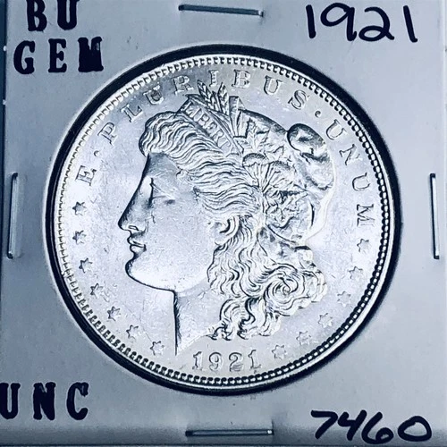 1921 BU GEM MORGAN SILVER DOLLAR UNC MS+++ U.S. MINT RARE COIN 7460