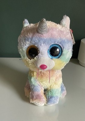 Ty Beanie Boos Heather das Einhorn Katze Plüschtier 6 Zoll neu mit Etikett