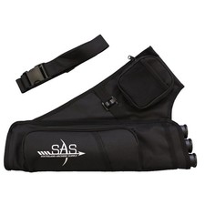 SAS Tube Archery Arrow Target Quiver with Two Zipped Pockets, One Binocular P...