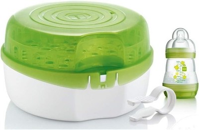 MAM Mikrowellen-Sterilisator, einfache Sterilisation für Babyflaschen, Schnuller