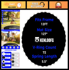 Trampoline Replacement Mat 72/96 V-Rings for 12ft, 14ft, 15ft Frames 5.5"-7" S
