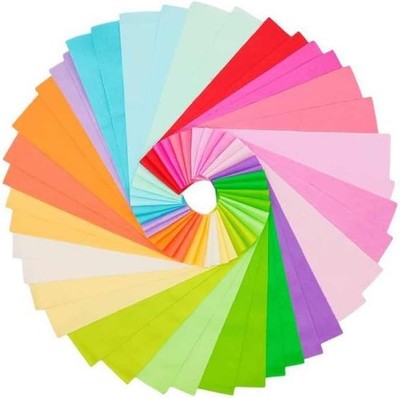 Bastelstoff Baumwolle 40 Stück Jelly Roll Streifen 6,5x50cm Unifarben Patchwork