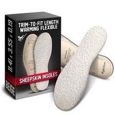 2 Pcs Fur Shoe Inserts   Ultra Thin Sheepskin Winter Warm Universal, Beige