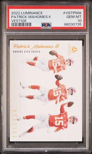 2022 Panini Luminance Vestige 1 Patrick Mahomes II PSA 10 GEM MT