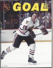 1986 GOAL hockey program Buffalo Sabres Chicago Blackhawks Al Secord