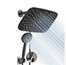 NEW Veken SHC5V208 Rain Shower Head With Handheld Head, Wall Bracket & Hose