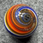 Handmade Marble Gold Lutz ( corkscrew - Spiral ) 1 Inch +-  (S12) — photo 2
