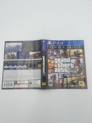 Grand Theft Auto V - Premium Edition (Sony Playstation 4, 2018) Cover Art Only