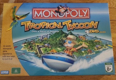 Monopoly Tropical Tycoon Board Game DVD Parker Brothers 2007 Complete 