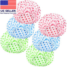 Shower Cap, Reusable Shower Hat Bath Caps, Waterproof with Elastic Band Hair Hat