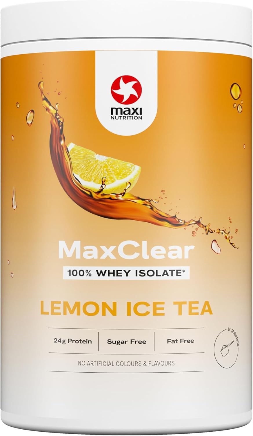 MaxiNutrition, Maxclear, Clear Whey Lemon Ice Tea, 100% Whey Protein Isolate, 4
