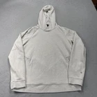 Lululemon Hoodie Mens Medium Ivory Sweatshirt Textured Tech Pullover LM3EQZS