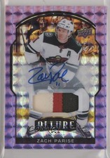 2020-21 Upper Deck Allure Purple Diamond 3/10 Zach Parise #53 Patch Auto 0zu