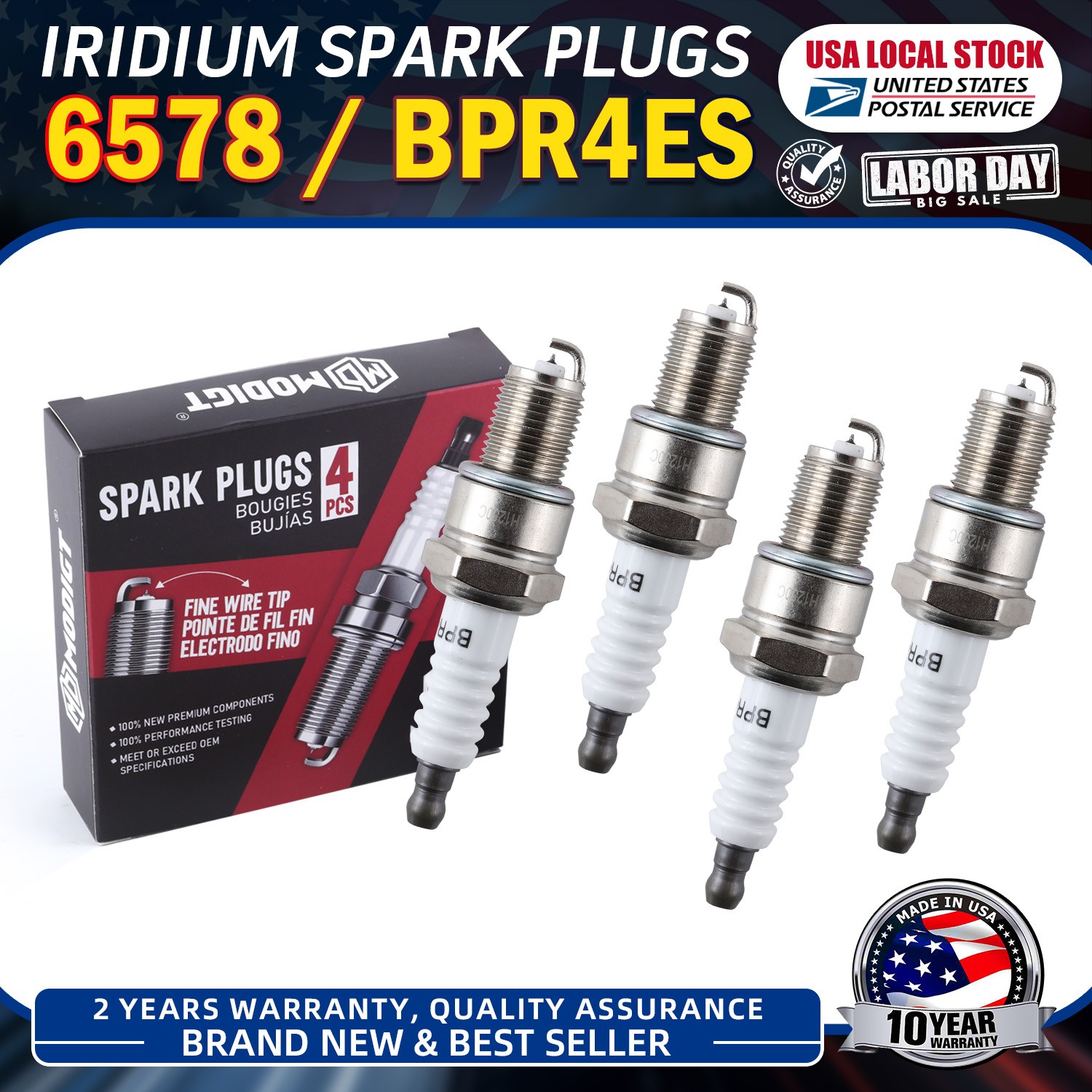 For NGK Genuine Quality Replacement 6578 Spark Plug BPR4ES For Dodge GMC Jeep