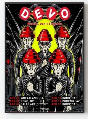 Devo April Tour 2026 US Poster