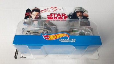 HOT WHEELS STAR WARS CARS DOPPELPACK - REY JEDI TRAINING & LUKE SKYWALKER NEU V#4