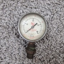 VINTAGE STEEL PRESSURE GAUGE WHITE DIAL AEROGRAPH CO LTD