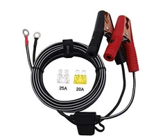 10ft / 3.05m 14 AWG Extension Cord Eyelet Terminal with Battery Clamp 12V/ 24V 
