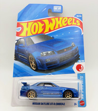 Hot Wheels Nissan Skyline GT-R (BNR34) HW J-Imports Blue 1:64 Diecast, Unopened