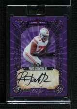 2023 Wild 5 Card Draw Sparkles Foil - Purple 3/4 Paris Johnson Jr Auto 4o1
