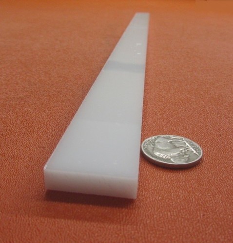 Delrin Acetal Bar 1/4" (.250") Thick x 1.00" Wide x 24" Long White - Afbeelding 9 van 9