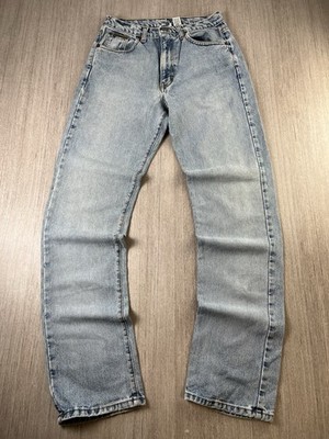 Calvin Klein 3RS Straight Leg Jeans Größe 9x34 Hellblau Vintage Made In USA