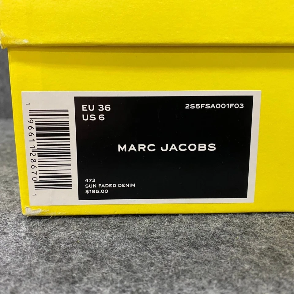 Marc Jacobs The Denim Monograma Slide Para Mujer Talla US 6 Desteñido al Sol Foto 3 de 4