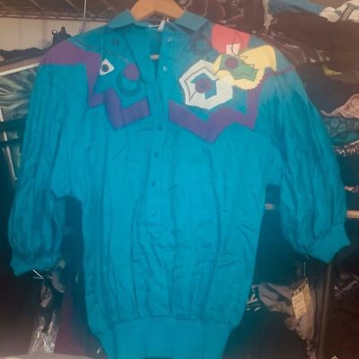 Vintage dead stock 80 s Y2K NWT Funky Designer Top MSRP $158