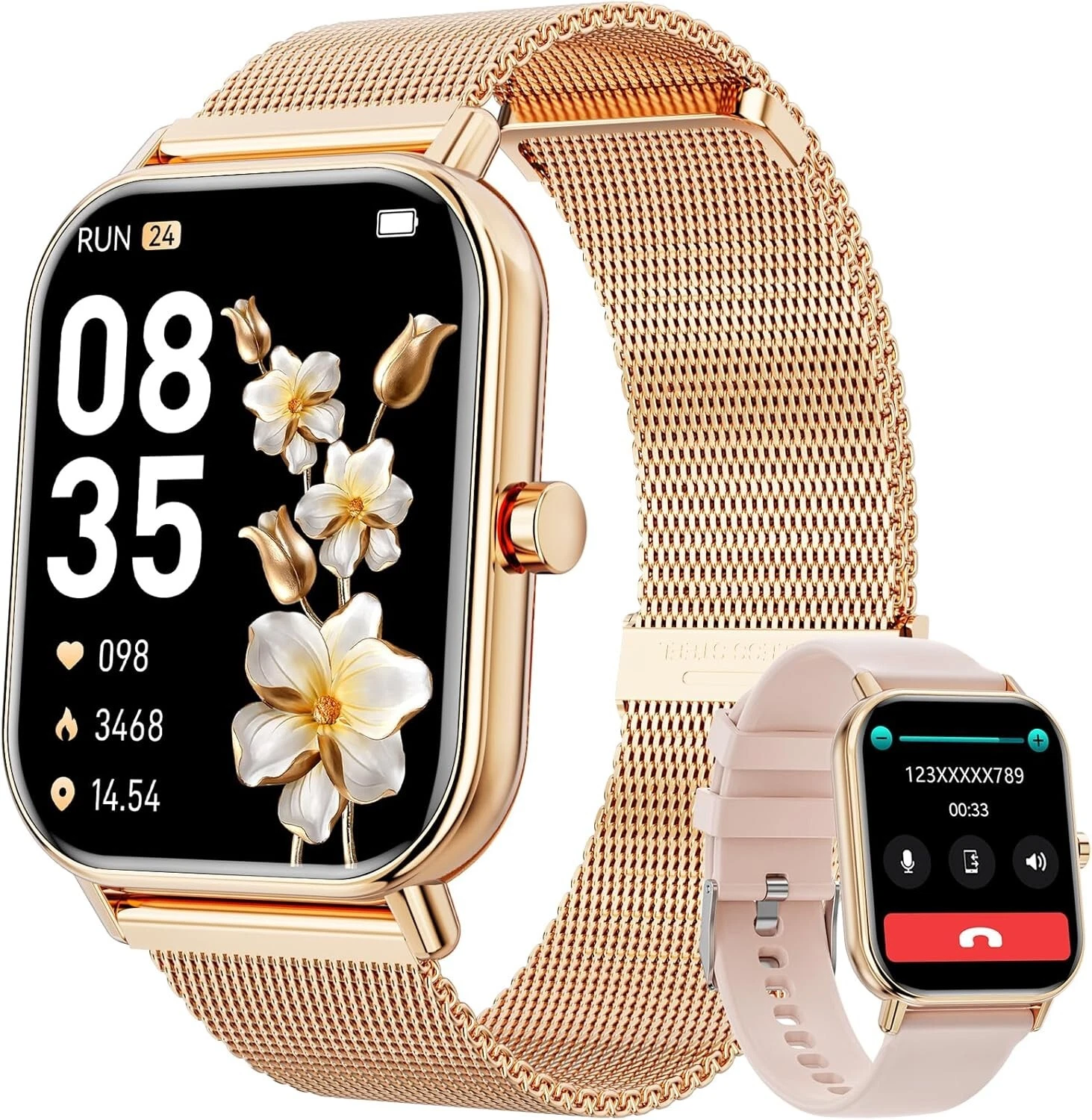 Smart Watch Ladies Women with Phone Function Sports Watch Wristwatch for Android IOS