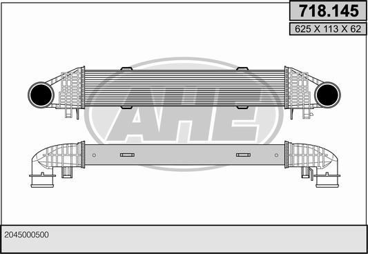 Intercooler Mercedes Classe C refroidissement maximal en aluminium pour moteurs C200 CDI