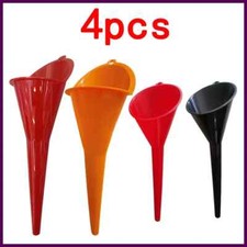 4pcs Car Long Stem Funnel Multi-Function Oil Fuel Filling Tools Anti-splash