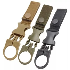 3PCS Carabiner Water Bottle Holder Clip Hook Belt Buckle Hanging Tactical Hiking