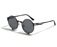 Gafas de Sol para Hombre Lentes Oscuros Casuales con Marco Redondo para Piloto