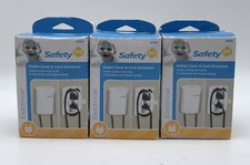 3 Safety 1st Outlet Plug  Adapter Cover w/ Cord Shortener