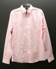 Asos Womens Pink Long Sleeve Stretch Business Career Dress Button Up Shirt M