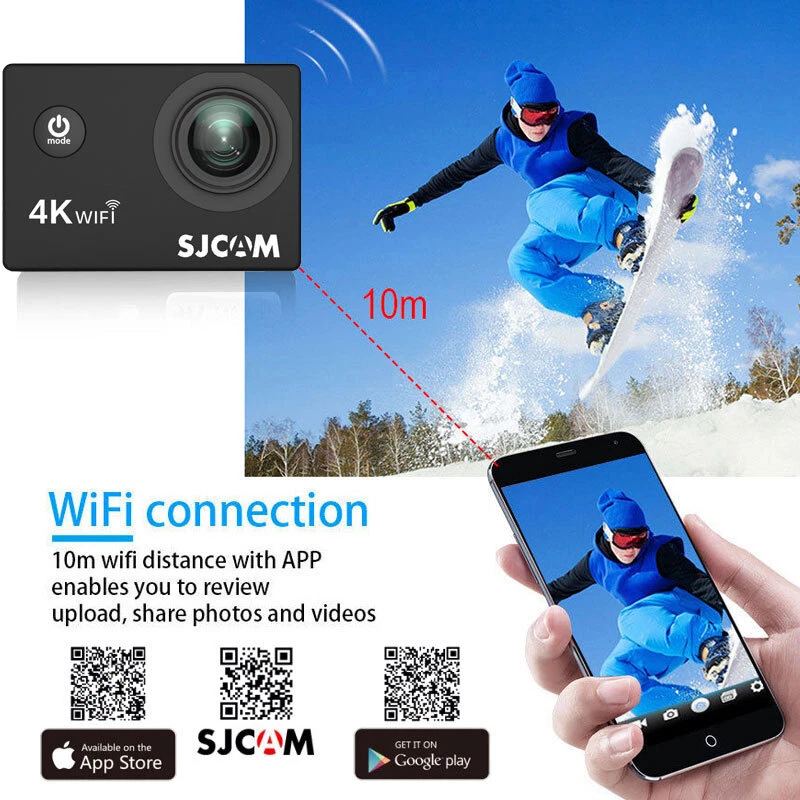 WIFI 4K 16MP 1080P SJCAM SJ4000 AIR Sports DV Action Camera Camcorder Waterproof - Image 2 of 4