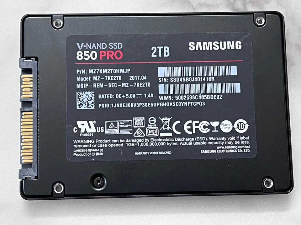 Samsung 850 PRO Series 2TB MZ-7KE2T0 6G SATA 2.5" SSD 3D V-NAND 7mm *99% HEALTH - Image 2 of 4