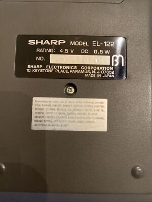 SHARP - Calculatrice Vintage SHARP ELSI EL-122 SHARP - Calculatrice Vintage SHARP ELSI EL-122