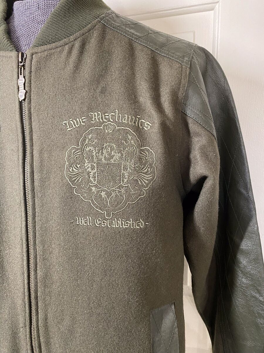 Live Mechanics Well Established Bomber Shoulder Patch Olive Live Mechanics Well Established Bomber Shoulder Patch Olive