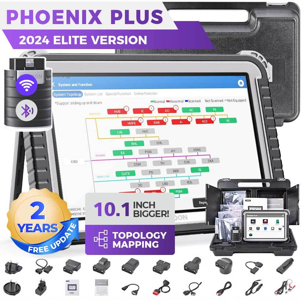 Topdon Phoenix Plus Online Key Coding Car Full System Diagnostic Scan Tool-image