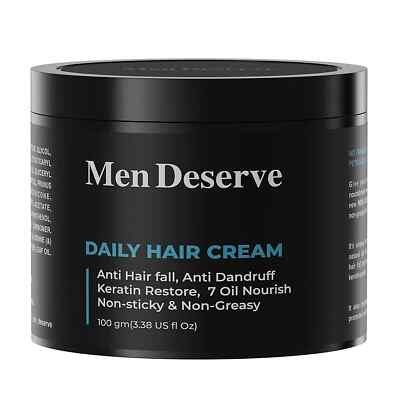Men Deserve Daily Hair Cream (7 oil nourish) for Hair fall control 100gm