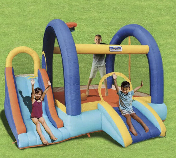 little tikes basketball bounce house