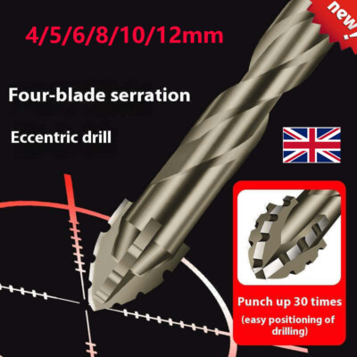 Ny eksentrisk borbit med fire fløyter, Cozy Hoome Efficient Drill Bits